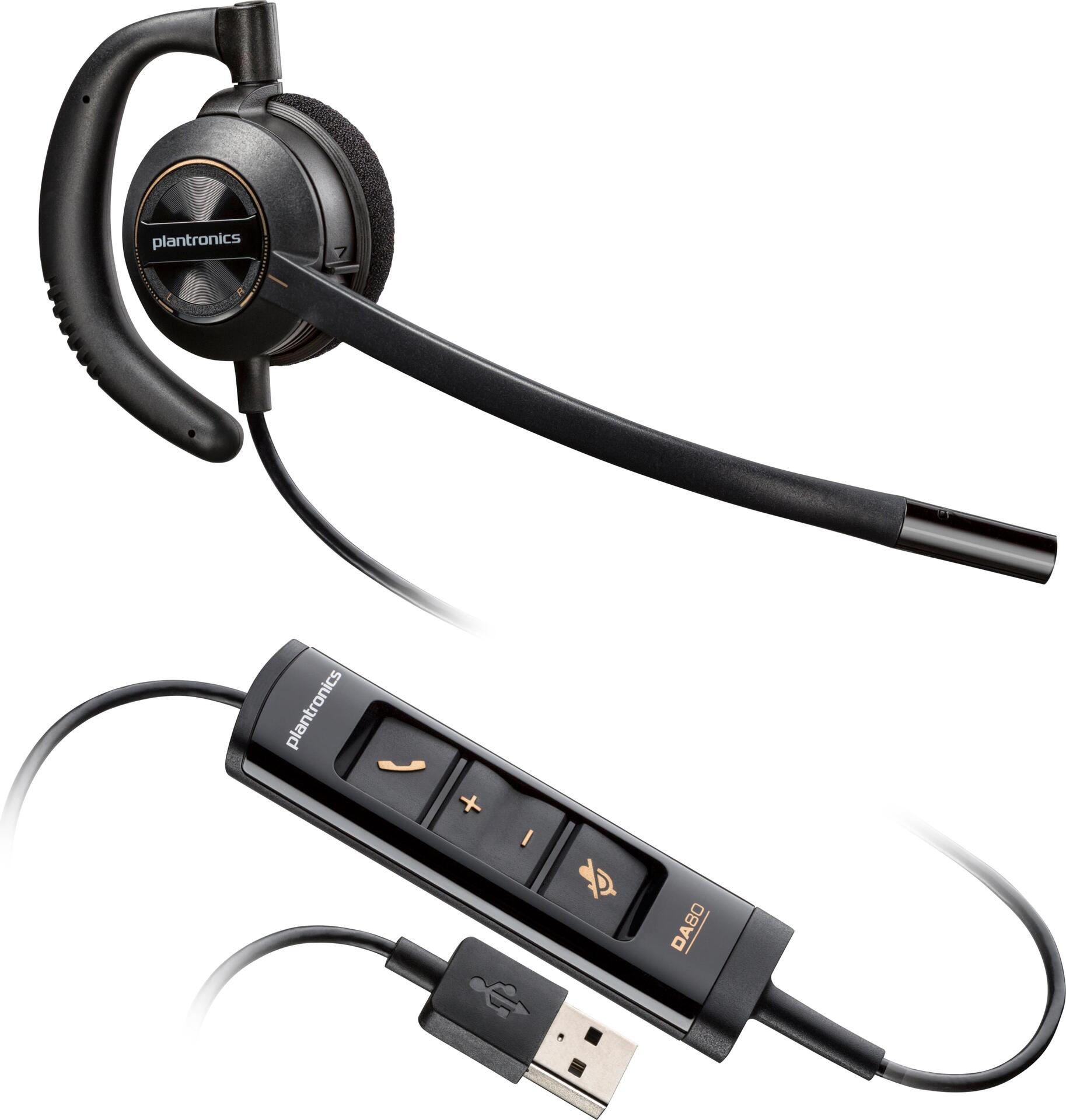 Купить HP Poly EncorePro 545 USB-A Konvertierer-Headset - Kabelgebunden - Anrufe/Musik - 32 g - Kopfhörer - Schwarz (7S442AA) в магазине wardena.ru