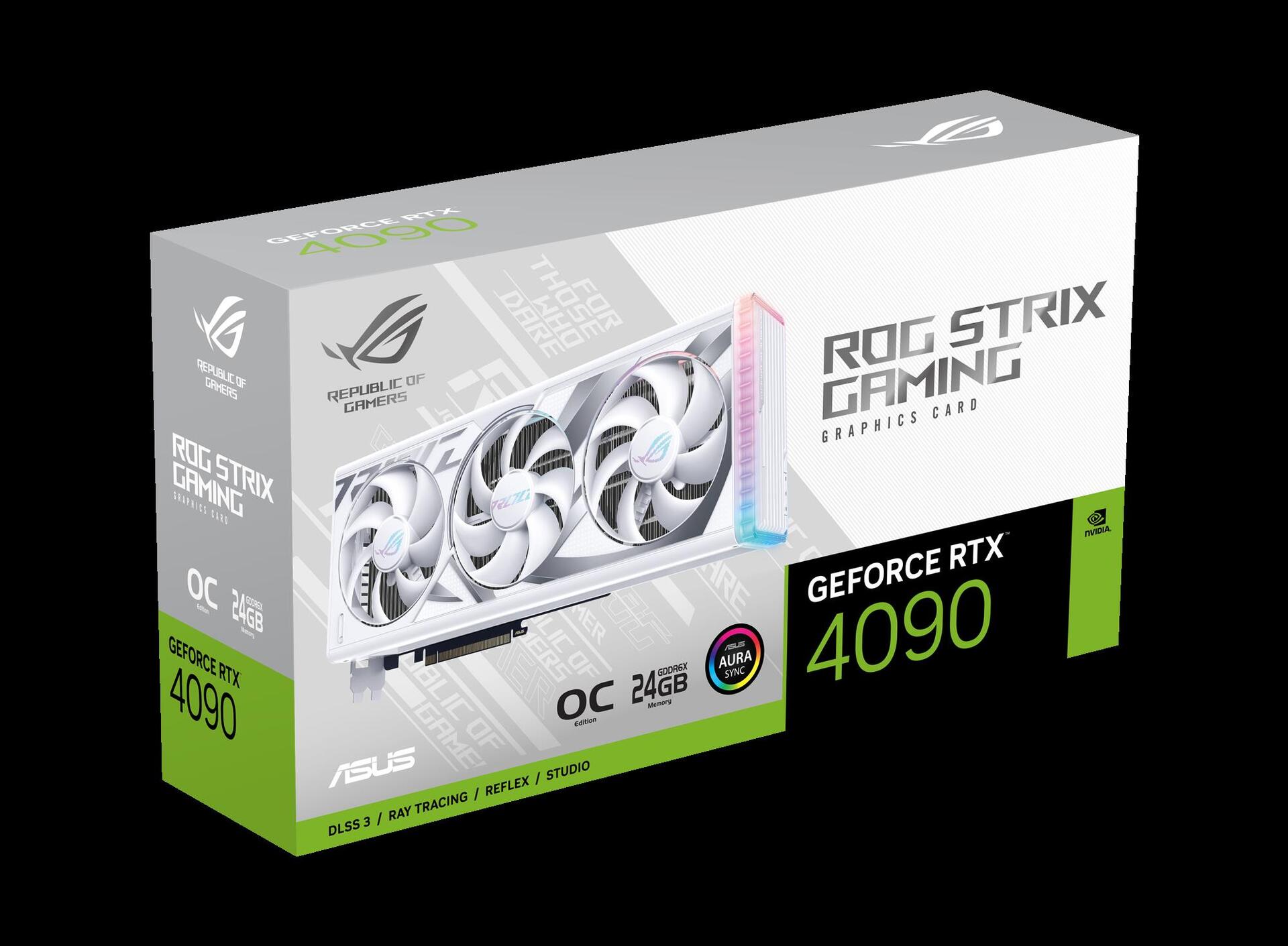 Купить ASUS ROG Strix GeForce RTX 4090 - OC Edition - Grafikkarten - NVIDIA GeForce RTX 4090 - 24 GB GDDR6X - PCIe 4.0 - 2 x HDMI, 3 x DisplayPort - weiß (90YV0ID2-M0NA00) в магазине wardena.ru