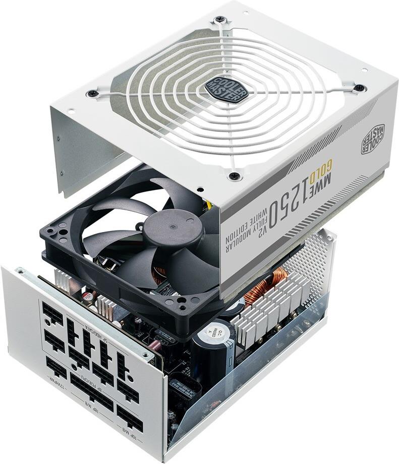Купить Cooler Master MWE Gold 1250 - V2 ATX 3.0 White Version Netzteil 1250 W 24-pin ATX Weiß (MPE-C501-AFCAG-3GEU) в магазине wardena.ru