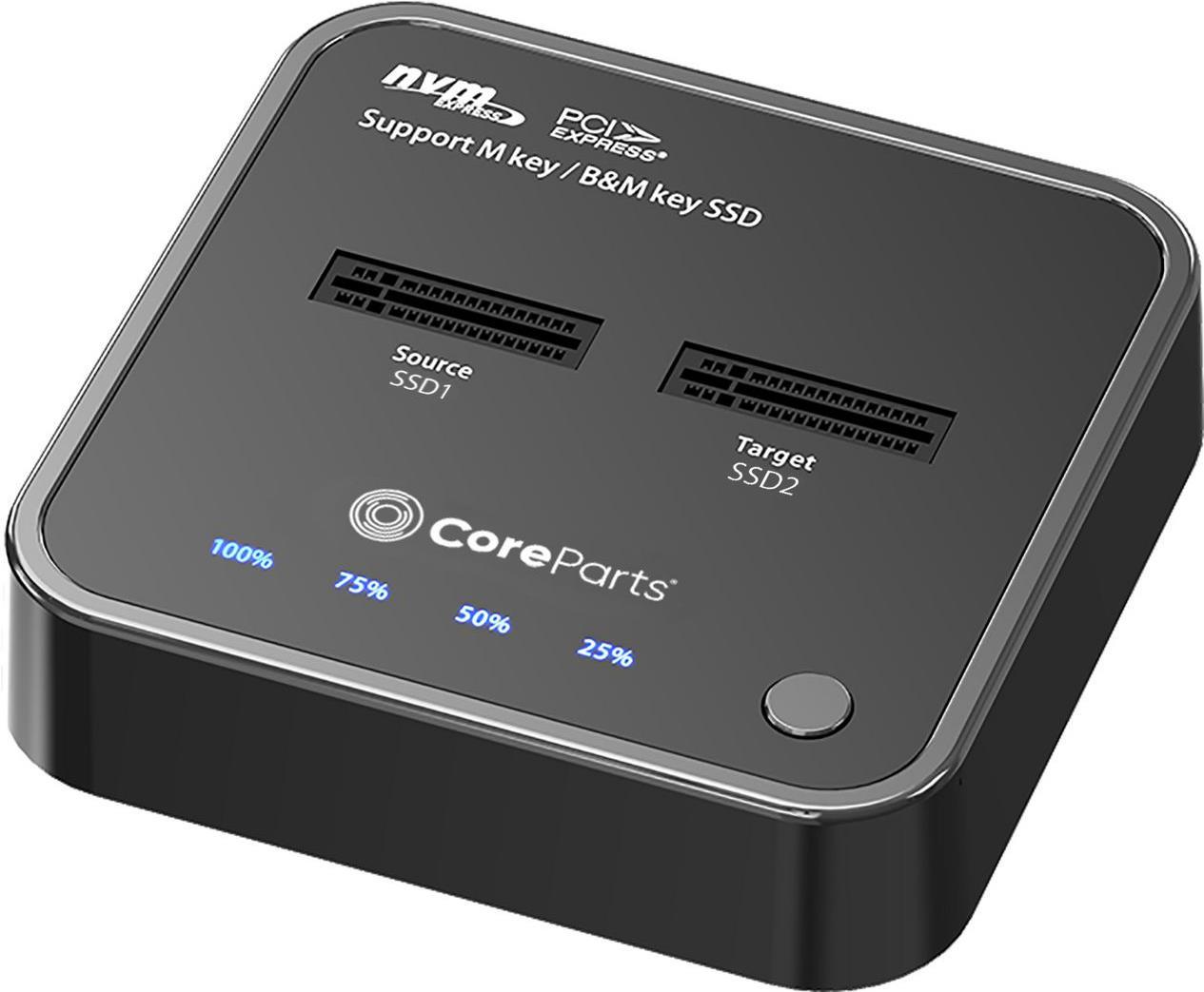Купить CoreParts MS-CLONER-NVME Speicherlaufwerk-Docking-Station USB 3.2 Gen 2 (3.1 Gen 2) Type-C Schwarz (MS-CLONER-NVME) в магазине wardena.ru