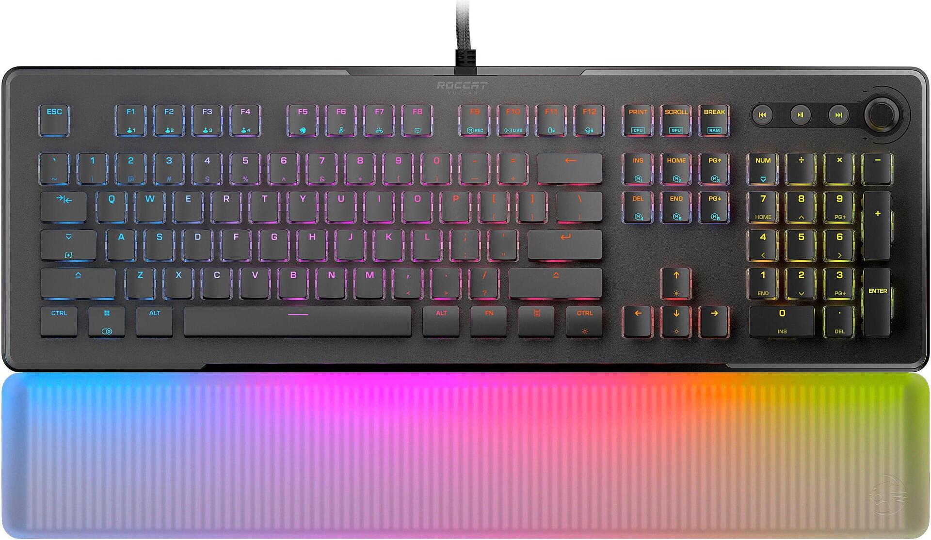 Купить ROCCAT Vulcan II MAX RGB schwarze mechanische Tastatur (US, roter Schalter) (002144870000) в магазине wardena.ru
