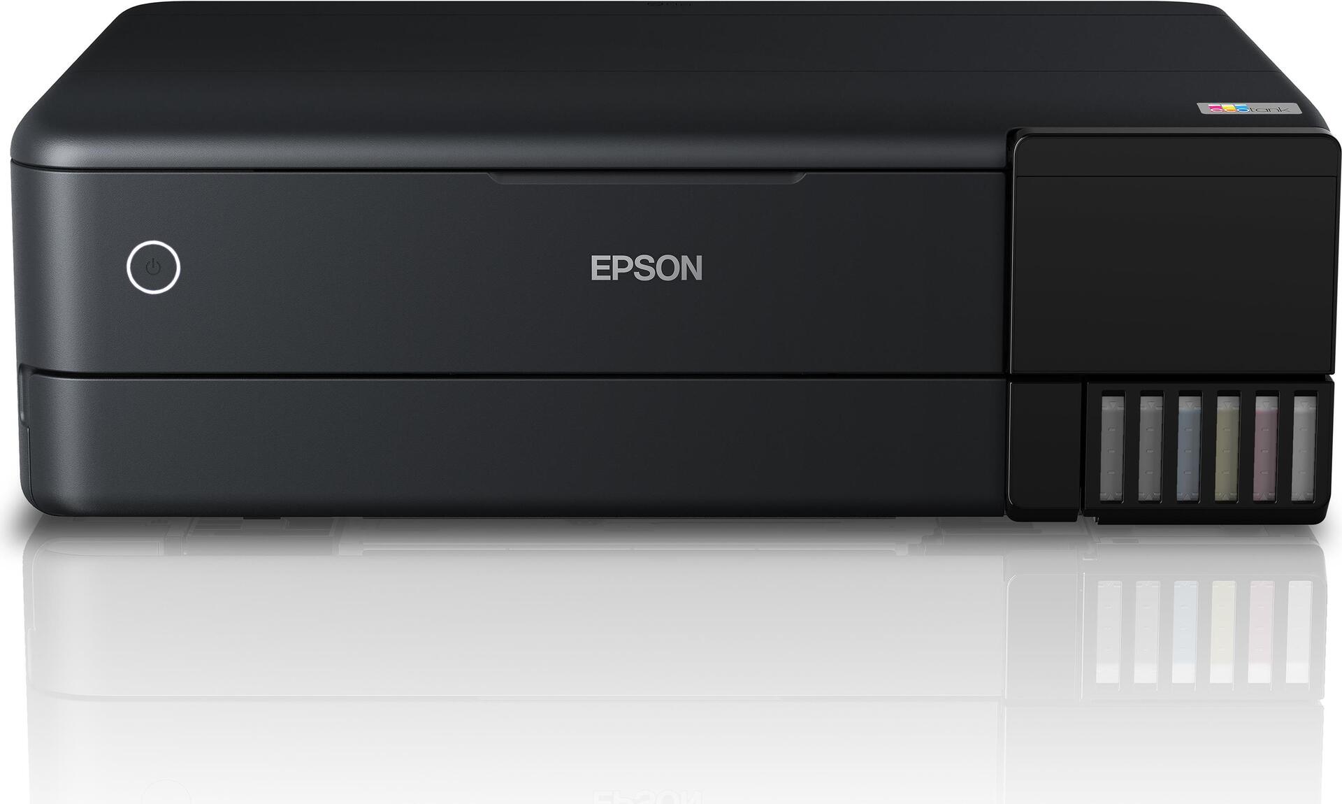 Купить Epson EcoTank ET-8550 - Multifunktionsdrucker - Farbe - Tintenstrahl - refillable - A3 (Medien) - bis zu 16 Seiten/Min. (Drucken) - USB, LAN, USB-Host, Wi-Fi(ac) - Schwarz (C11CJ21401) в магазине wardena.ru