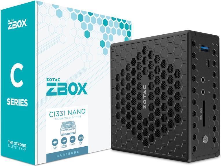 Купить ZOTAC ZBOX C Series CI331 nano - Barebone - Mini-PC - 1 x Celeron N5100 / 1.1 GHz - RAM 0 GB - UHD Graphics - GigE - WLAN: 802.11a/b/g/n/ac, Bluetooth 5.0 (ZBOX-CI331NANO-BE) в магазине wardena.ru