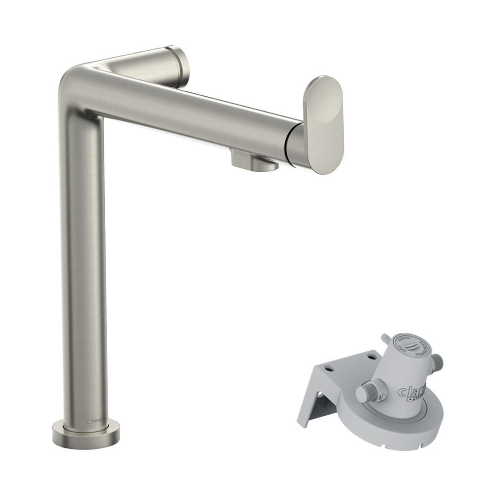 Купить Hansgrohe Aqittura M91 FilterSystem 240 Смеситель для кухни с подключением к фильтру питьевой воды 1 Jet сталь 76804800 в магазине wardena.ru