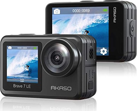 Купить AKASO Brave 7 Le Action Cam 4K30FPS 20MP WiFi, Sportkamera mit Touchscreen, IPX7, wasserdicht, mit doppeltem Bildschirm und Fernbedienung für Schwimmen, Surf und Tauchen (Brave 7 LE) в магазине wardena.ru
