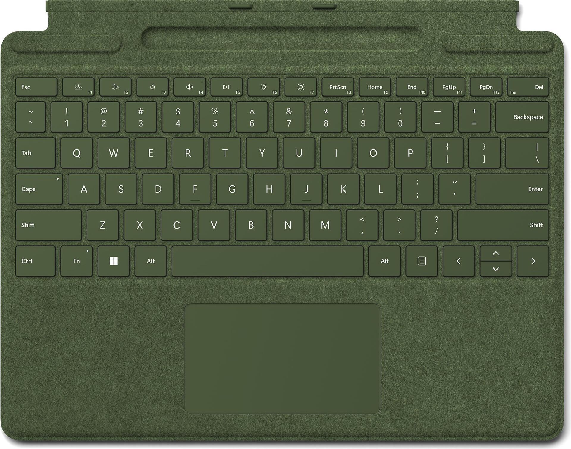 Купить Microsoft Surface Pro Signature Keyboard - Tastatur - mit Touchpad, Beschleunigungsmesser, Surface Slim Pen 2 Ablage- und Ladeschale - QWERTY - Englisch - Wald (8XB-00117) в магазине wardena.ru