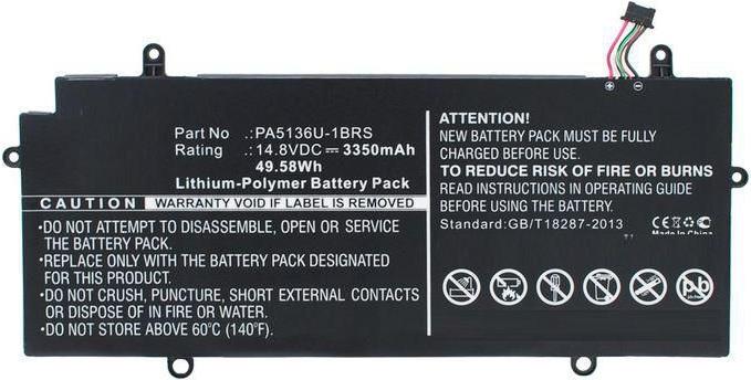 Купить CoreParts Laptop Battery 50Wh Li-Pol 14.8V 3350mAh Black - Batterie - 3.350 mAh (PA5136U-1BRS-CP) в магазине wardena.ru