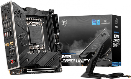 Купить MSI MEG Z690I UNIFY - Motherboard - Mini-ITX - LGA1700-Sockel - Z690 Chipsatz - USB 3.2 Gen 1, USB 3.2 Gen 2, USB-C Gen 2x2 - 2.5 Gigabit LAN, Wi-Fi, Bluetooth - Onboard-Grafik (CPU erforderlich) - HD Audio (8-Kanal) (7D29-001R) в магазине wardena.ru