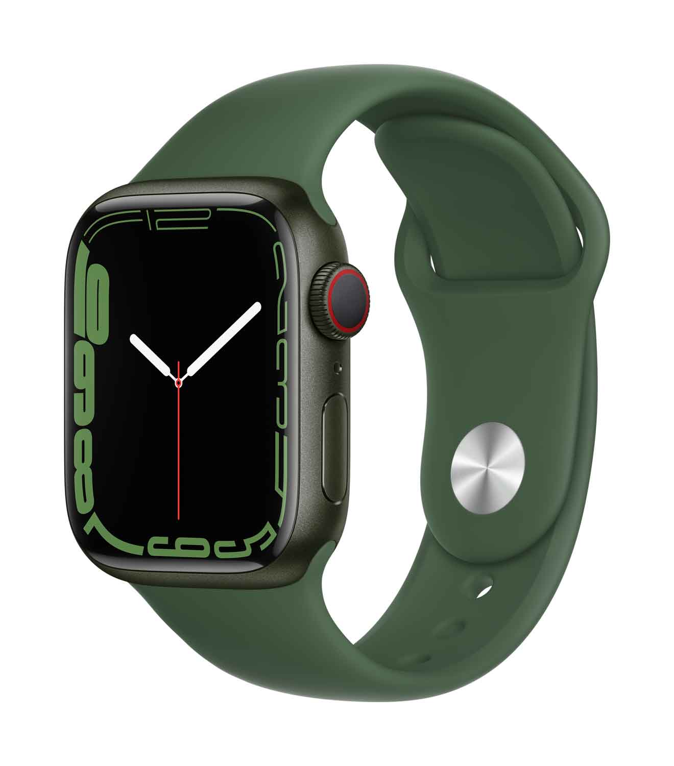 Купить Apple Watch Series 7 (GPS + Cellular) - 41 mm - green aluminum - intelligente Uhr mit Sportband - Flouroelastomer - clover - Bandgröße: regelmäßig - 32GB - Wi-Fi, Bluetooth - 4G - 32 g (MKHT3FD/A) в магазине wardena.ru