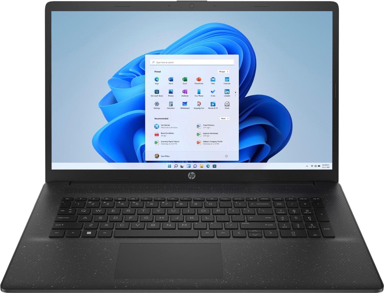Купить HP Laptop 17-cp1055ng - AMD Ryzen 5 5625U / 2.3 GHz - Win 11 Home - Radeon Graphics - 8 GB RAM - 512 GB SSD NVMe - 43.9 cm (17.3") IPS 1920 x 1080 (Full HD) - Wi-Fi 5 - Jet Black (Abdeckung und Unterteil), Tastaturrahmen (72X90EA#ABD) в магазине wardena.ru
