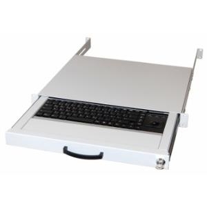 Купить Aixcase AIX-19K1UKDETB-W - Tastaturschublade mit Tastatur und Trackball - lichtgrau , RAL 7035 - 1U - 48,2 cm (19") - PS/2 und USB Anschluss - Deutsch (AIX-19K1UKDETB-W) в магазине wardena.ru