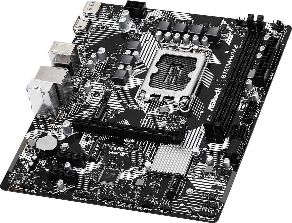 Купить Asrock B760M-H/M.2 Motherboard Intel B760 LGA 1700 micro ATX (B760M-H/M.2) в магазине wardena.ru