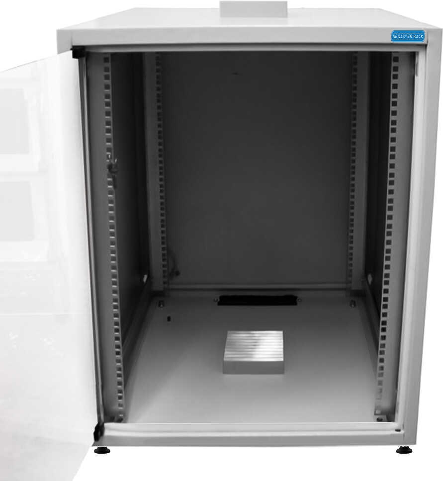 Купить RESISTER 19"-Schrank - erhöhter Staubschutz - 15 HE - Glastür - BxT 600x600mm - lichtgrau (RRSJ115) в магазине wardena.ru