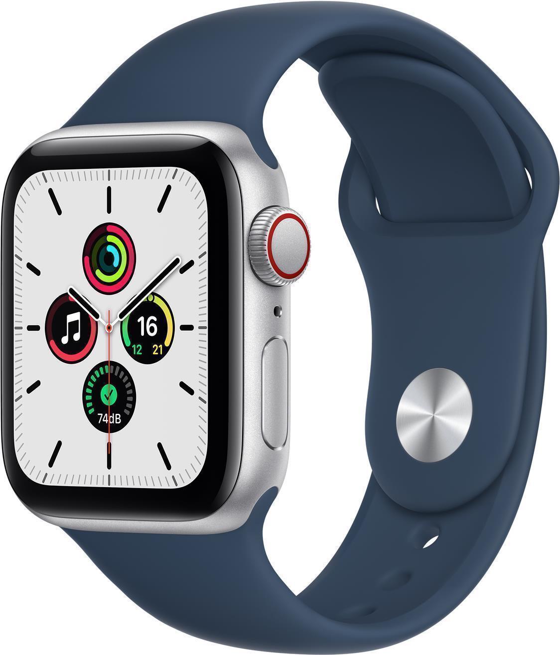 Купить Apple Watch SE (GPS + Cellular) - 40 mm - Aluminium, Silber - intelligente Uhr mit Sportband - Flouroelastomer - abyss blue - Bandgröße: regelmäßig - 32GB - Wi-Fi, Bluetooth - 4G - 30,68 g (MKQV3FD/A) в магазине wardena.ru