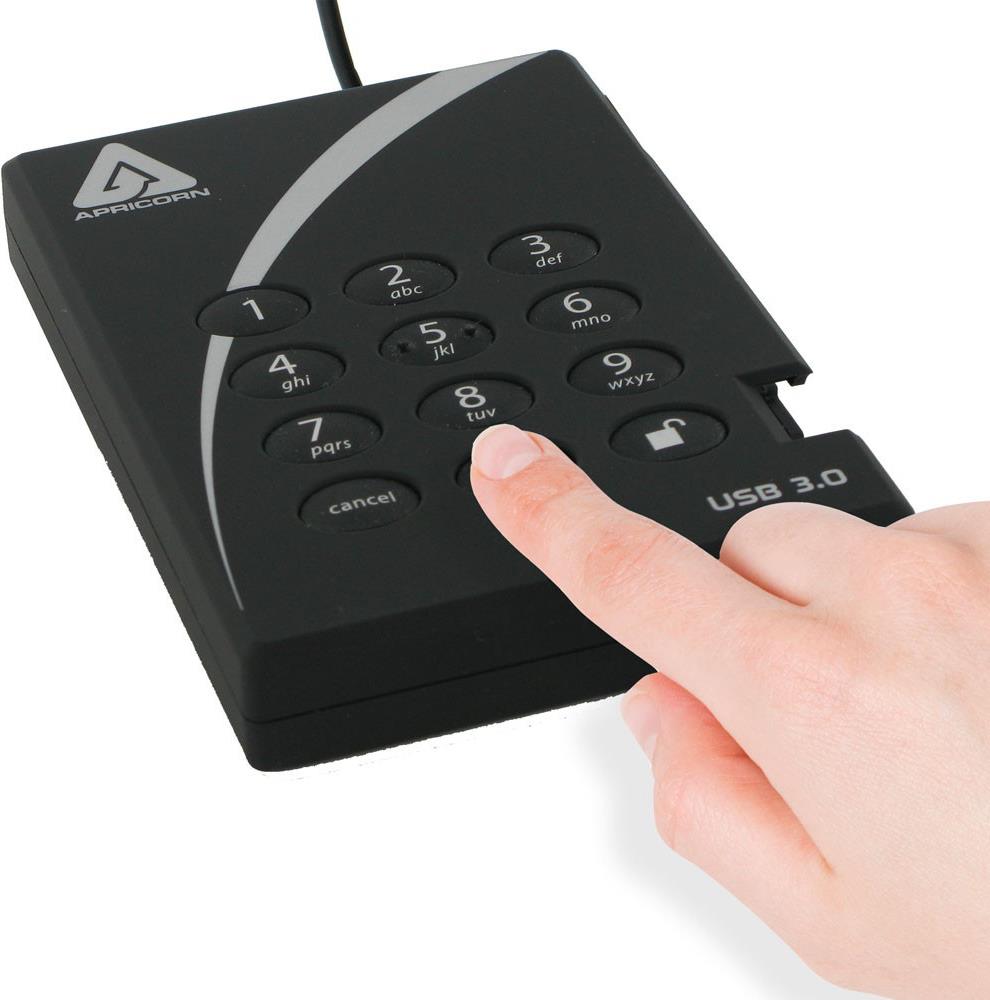 Купить Apricorn Aegis Padlock A25-3PL256-1000 - Festplatte - verschlüsselt - 1 TB - extern (tragbar) - 2.5" (6.4 cm) - USB 3.0 - 5400 U/min - Puffer: 8 MB - FIPS 197 в магазине wardena.ru