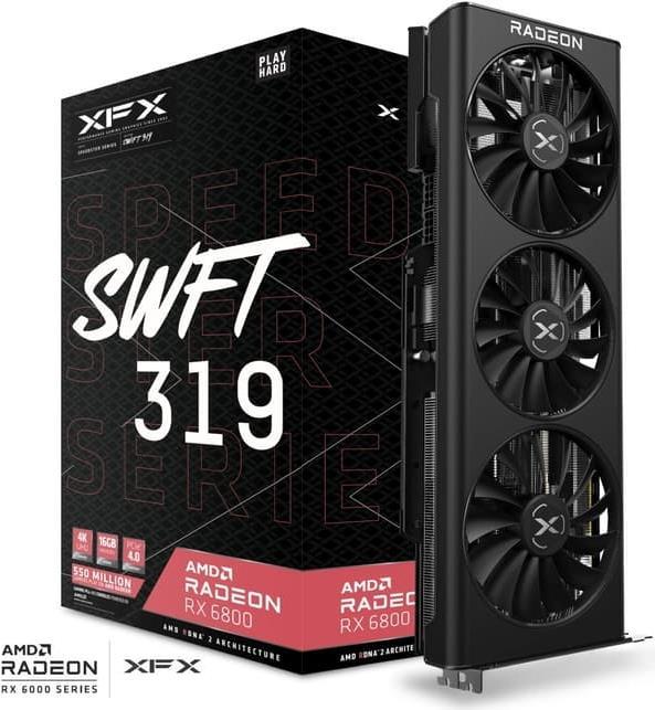 Купить XFX Speedster SWFT319 - Grafikkarten - Radeon RX 6800 - 16 GB GDDR6 - PCIe 4.0 x16 - HDMI, 3 x DisplayPort (RX-68XLAQFD9) в магазине wardena.ru