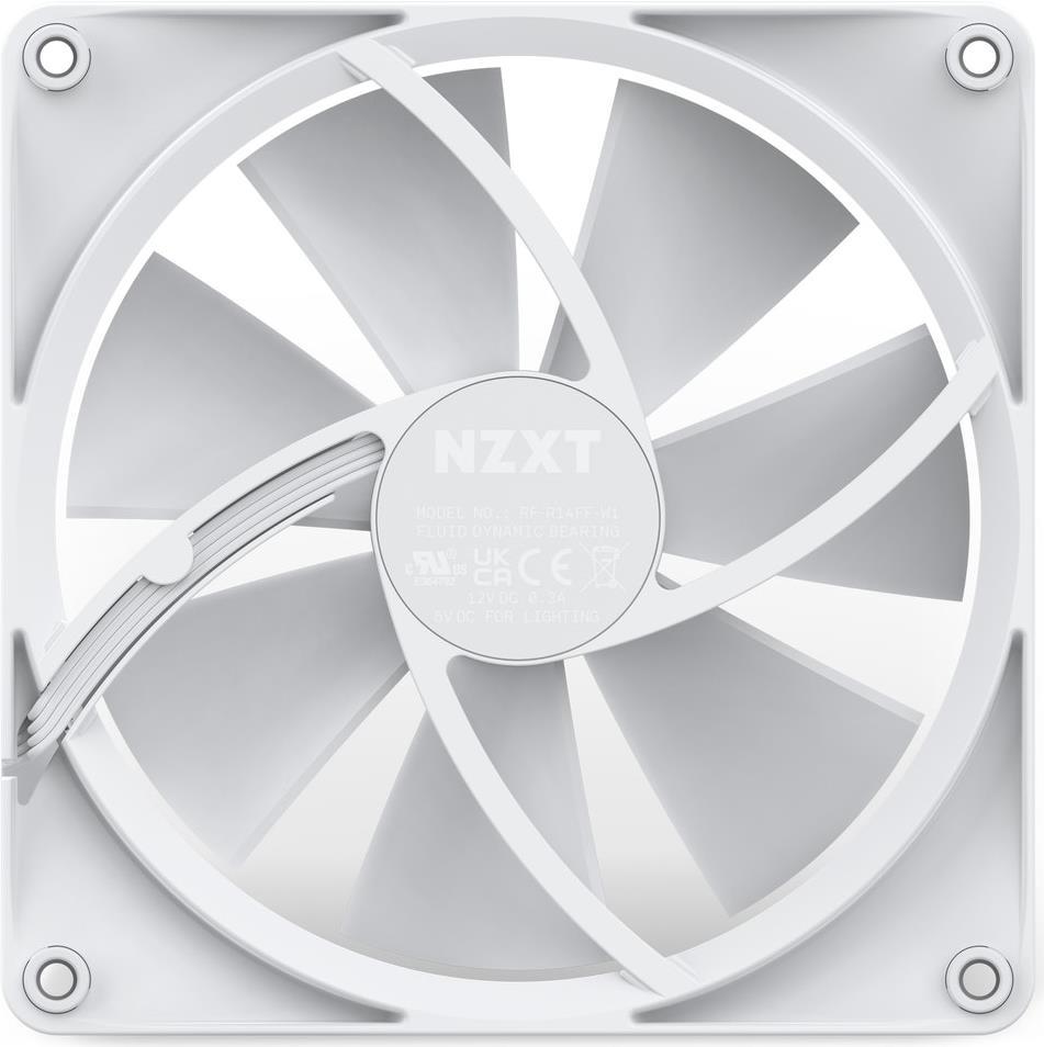 Купить NZXT F Series F120 RGB Triple Pack - Gehäuselüfter - 120 mm - Mattes Weiß (RF-R12TF-W1) в магазине wardena.ru