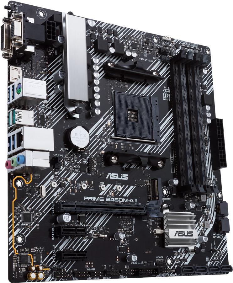 Купить ASUS PRIME B450M-A II - Motherboard - micro ATX - Socket AM4 - AMD B450 Chipsatz - USB 3.2 Gen 1, USB 3.2 Gen 2 - Gigabit LAN - Onboard-Grafik (CPU erforderlich) - HD Audio (8-Kanal) (90MB15Z0-M0EAY0) в магазине wardena.ru