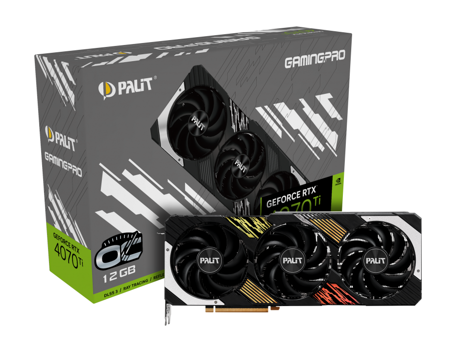 Купить Palit GeForce RTX™ 4070 Ti GamingPro OC NVIDIA GeForce RTX 4070 Ti 12 GB GDDR6X (NED407TT19K9-1043A) в магазине wardena.ru