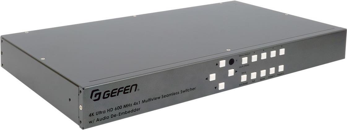 Купить Gefen EXT-UHD600A-MVSL-41 - 4x1 Switcher / Multi-Window Videosignalprozessor / Audio Disembedder в магазине wardena.ru
