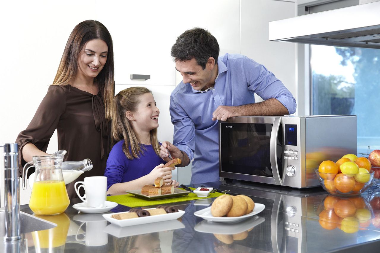 Купить Sharp R-922STWE - Mikrowellenofen mit Konvektion und Grill - 32 Liter - 1000 W - rostfreier Edelstahl (R922STWE) в магазине wardena.ru