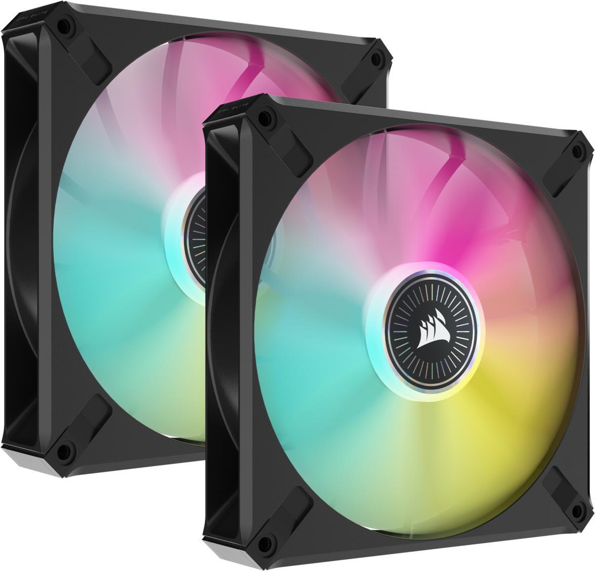 Купить Corsair iCUE ML140 RGB ELITE Computergehäuse Ventilator 14 cm Schwarz 2 Stück(e) (CO-9050115-WW) в магазине wardena.ru