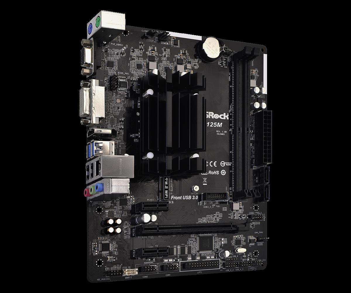 Купить ASRock J4125M - Motherboard - micro ATX - Intel Celeron J4125 - USB 3.2 Gen 1 - Gigabit LAN - Onboard-Grafik - HD Audio (8-Kanal) (90-MXBCA0-A0UAYZ) в магазине wardena.ru