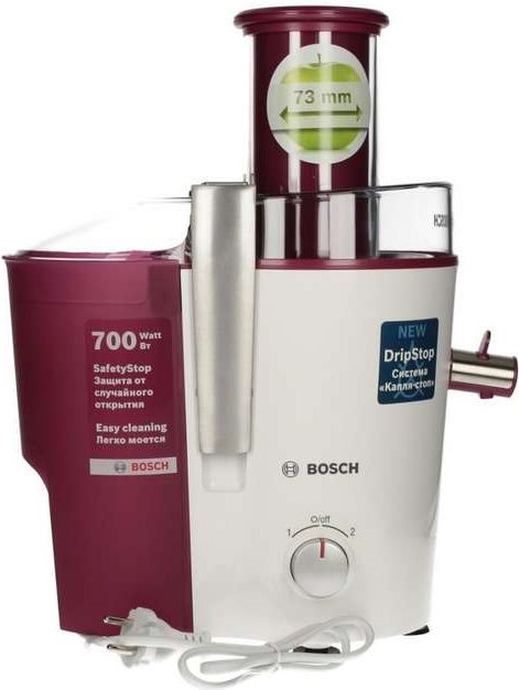 Купить Bosch MES25C0 - Entsafter - 1.25 Liter - 700 W - Weiß/Kirsche Cassis (MES 25C0) в магазине wardena.ru