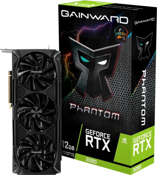 Купить Gainward GeForce RTX 3080 12GB Phantom - Grafikkarten - GF RTX 3080 - 12GB GDDR6X - PCIe 4,0 x16 - HDMI, 3 x DisplayPort (471056224-3062) в магазине wardena.ru