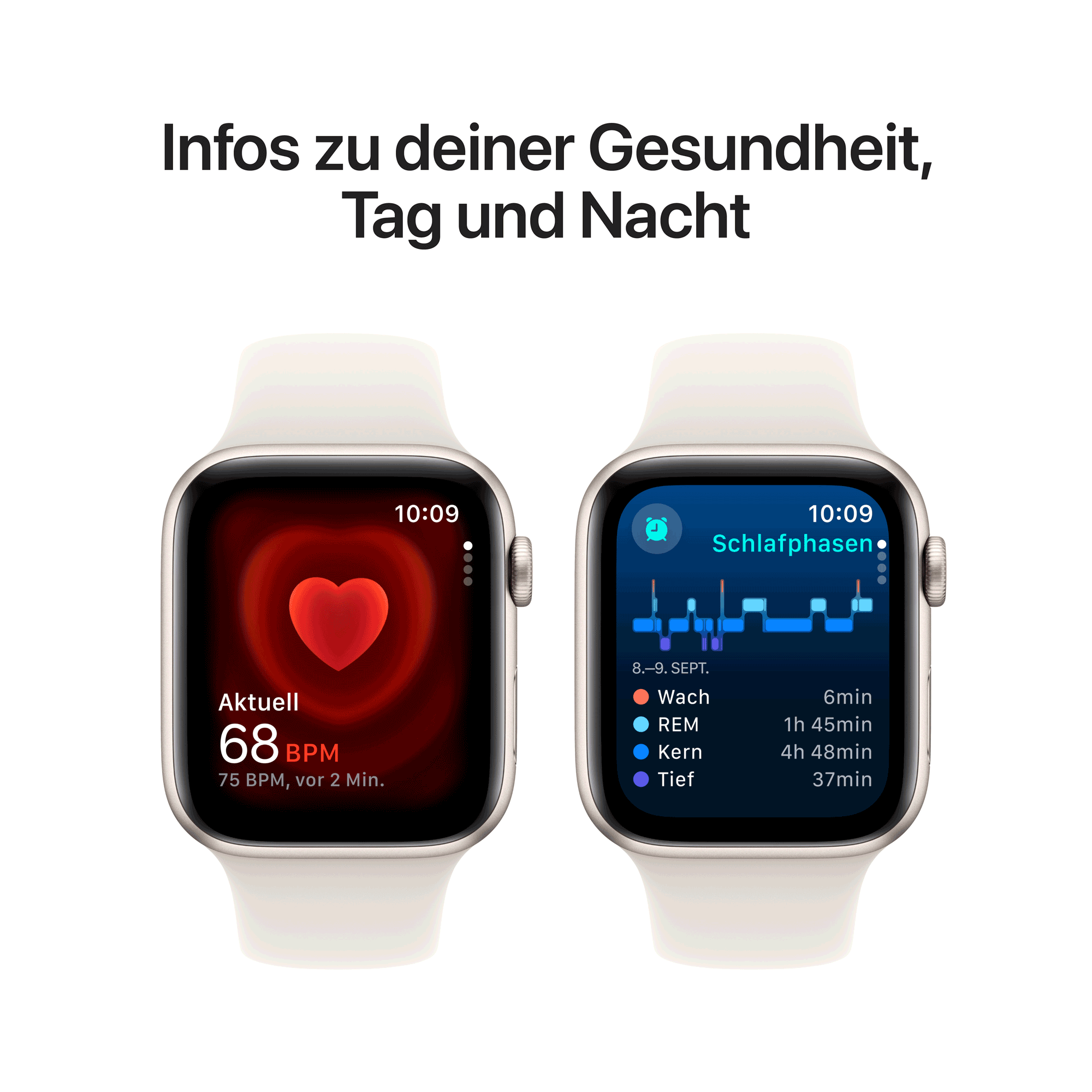 Купить Apple Watch SE GPS 44mm Starlight Aluminium Case mit Starlight Sport Band - M/L (MXEV3QF/A) в магазине wardena.ru