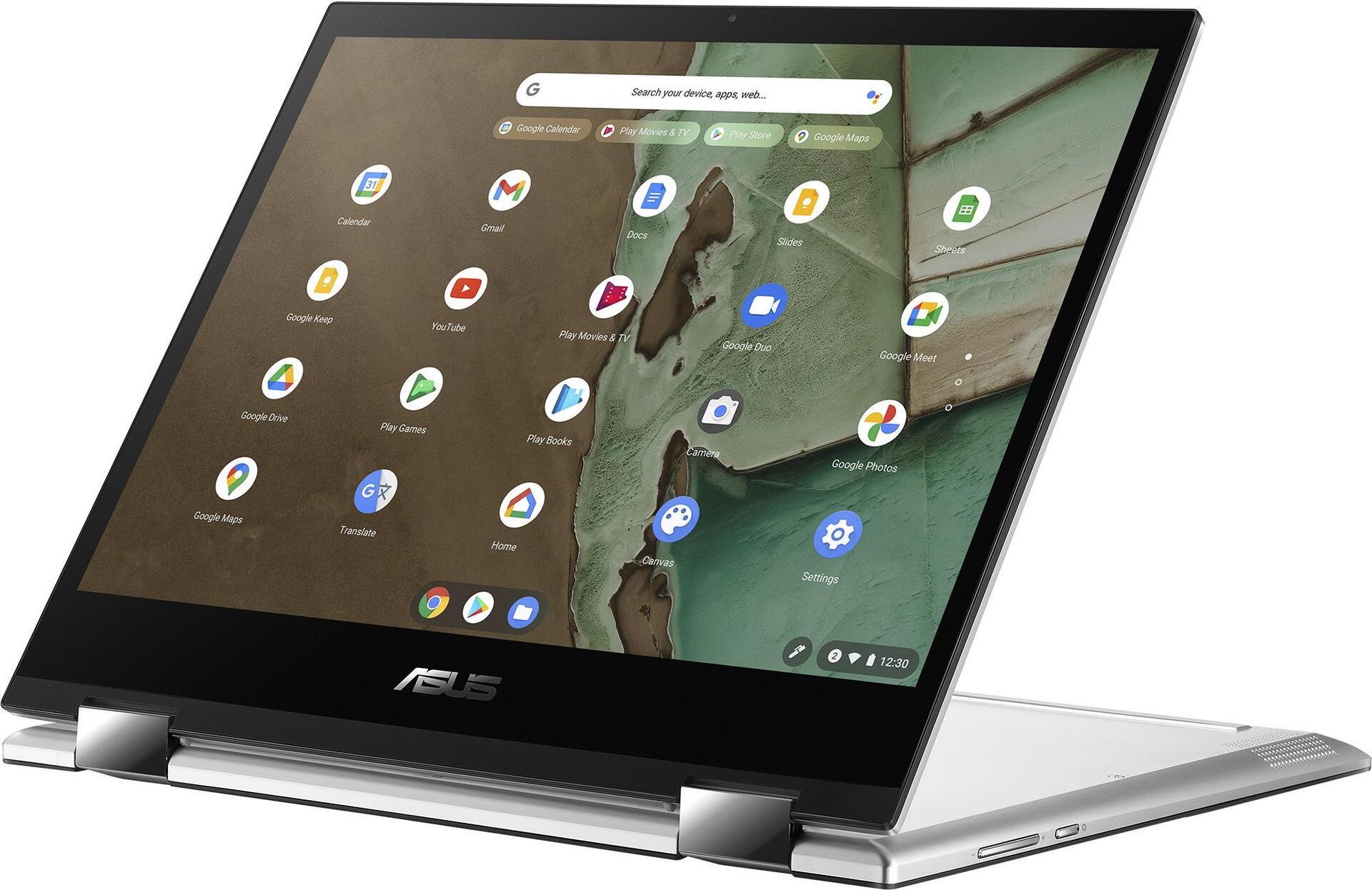 Купить ASUS Chromebook Flip CM3200FVA-HW0006 30,5 cm (12" ) Touchscreen MediaTek 8 GB LPDDR4x-SDRAM 64 GB eMMC Wi-Fi 5 (802.11ac) Chrome OS Silber (90NX03Q1-M00060) в магазине wardena.ru