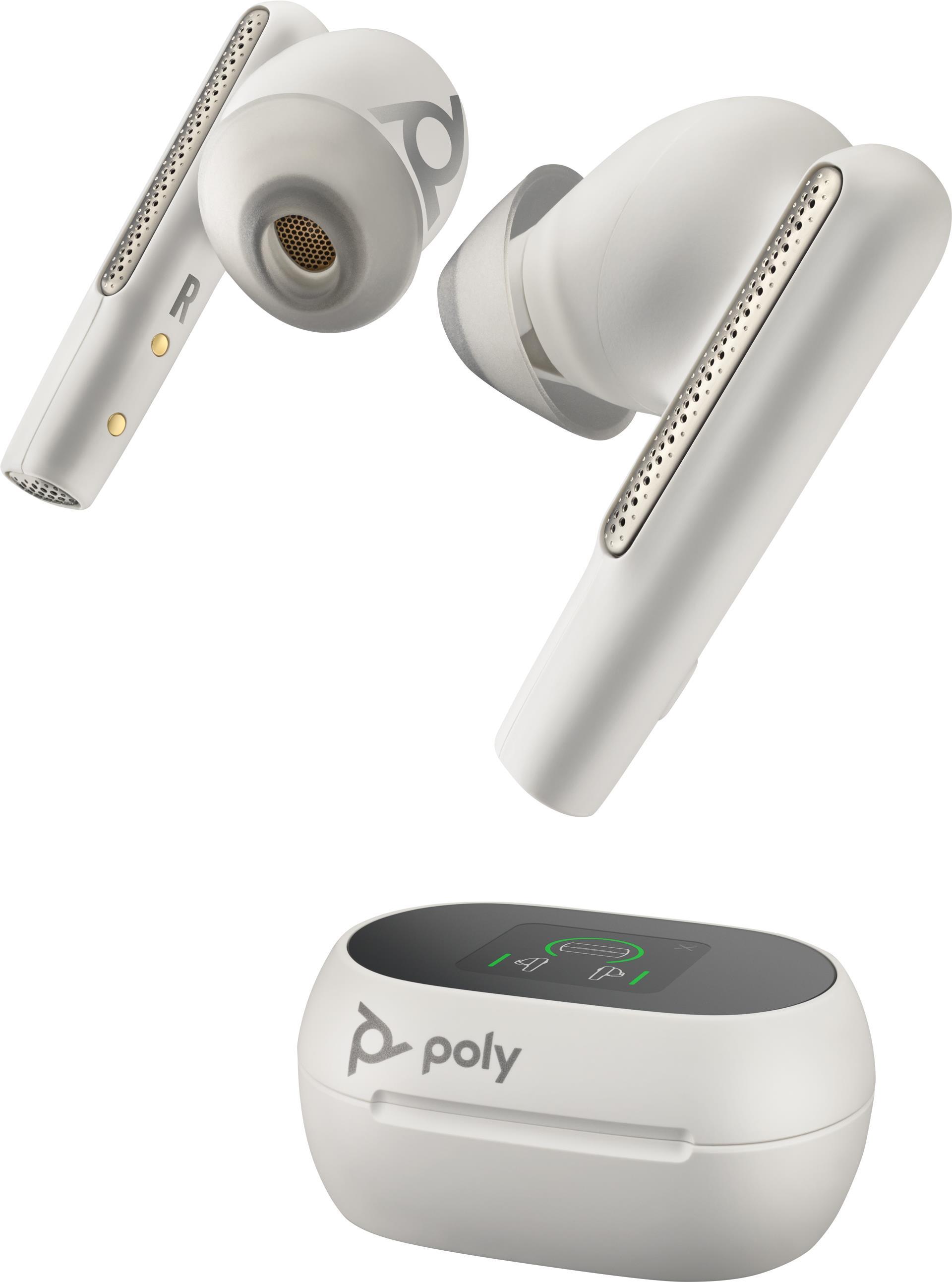 Купить Poly Voyager Free 60+ - True Wireless-Kopfhörer mit Mikrofon - im Ohr - Bluetooth - aktive Rauschunterdrückung - White Sands (216754-02) в магазине wardena.ru