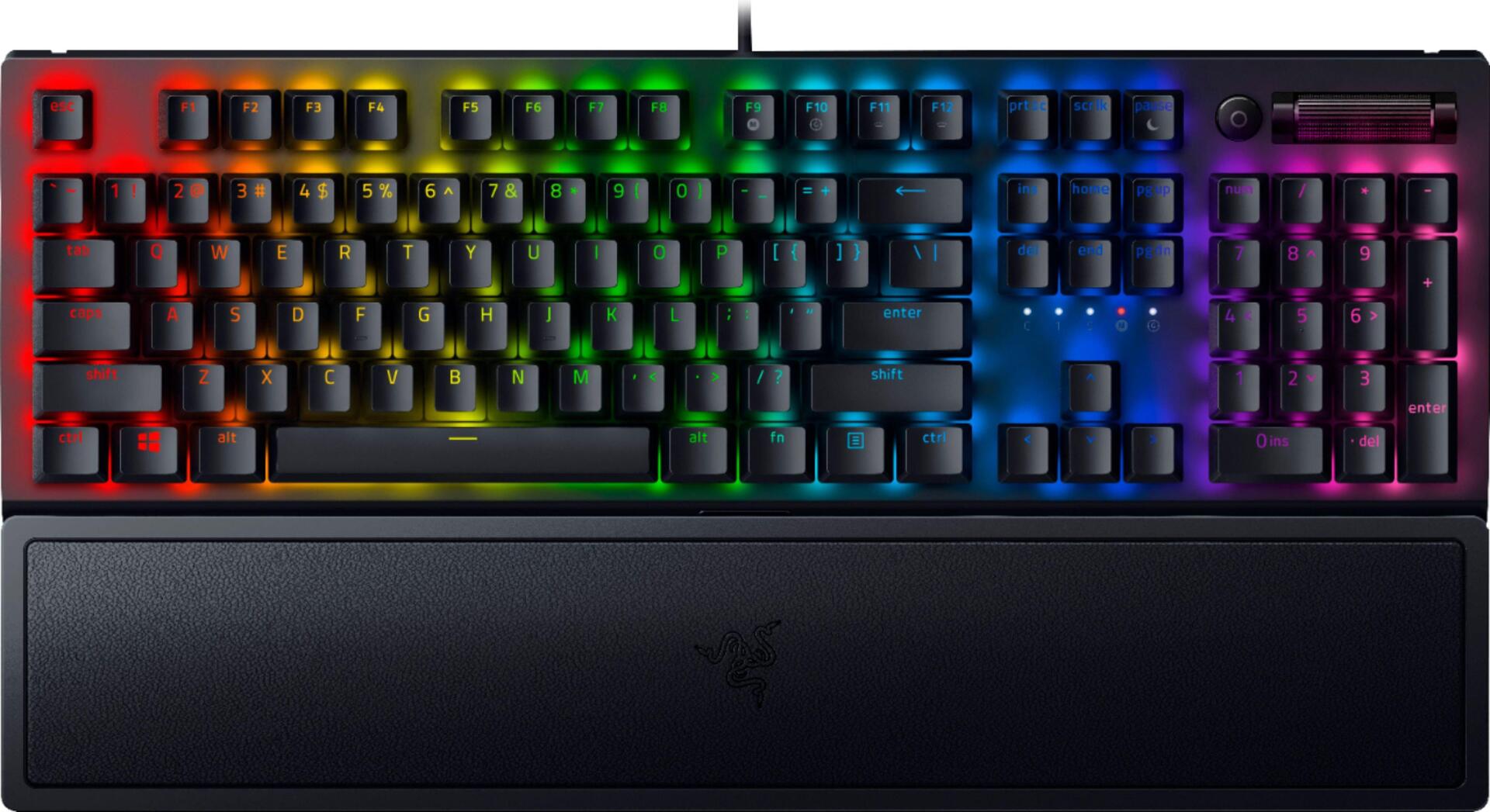 Купить Razer BlackWidow V3 - Tastatur - mit Multimedia-Rad, digitaler Drehregler - Hintergrundbeleuchtung - QWERTY - USA - Tastenschalter: Razer Yellow - Schwarz (RZ03-03541900-R3M1) в магазине wardena.ru