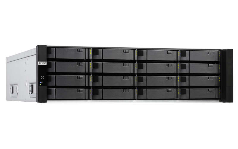 Купить QNAP ES1686DC - NAS-Server - 16 Schächte - Rack - einbaufähig - SAS 12Gb/s - RAID 0, 1, 5, 6, 10, JBOD, 5 Hot Spare, 6 Hot Spare, 10-Hot-Spare, 1 Hot-Spare - RAM 64 GB - Gigabit Ethernet / 10 Gigabit Ethernet - iSCSI - 3 (ES1686DC-2123IT-64G) в магазине wardena.ru