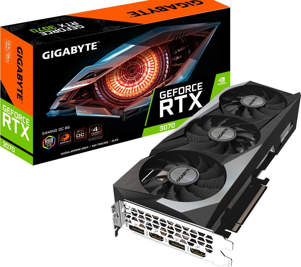 Купить Gigabyte GeForce RTX 3070 GAMING OC 8G (rev. 2.0) - Grafikkarten - GF RTX 3070 - 8 GB GDDR6 - PCIe 4.0 x16 - 2 x HDMI, 2 x DisplayPort (GV-N3070GAMING OC-8GD 2.0) в магазине wardena.ru