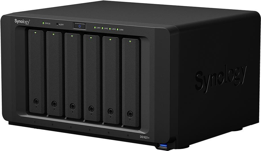 Купить Сетевое хранилище Synology DS1621+ черный (DS1621+) в магазине wardena.ru