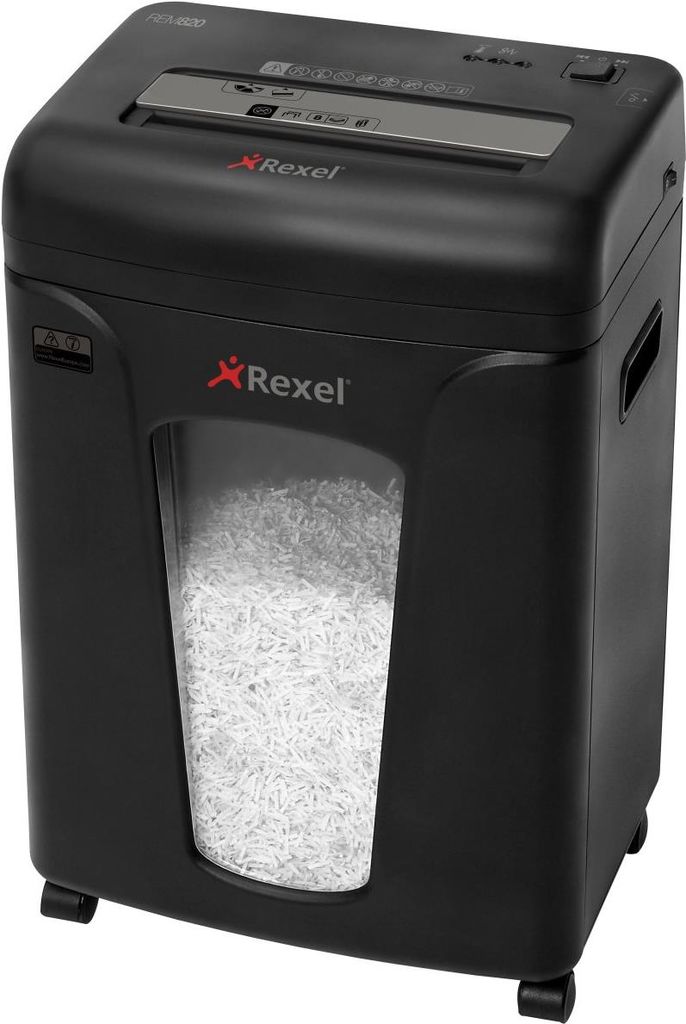 Купить Rexel Aktenvernichter REM820, Partikel 2 x 15 mm, schwarz Schnittleistung: 8 - 9 Blatt, Auffangvolumen: 21 Liter, - 1 Stück (2104010EU) в магазине wardena.ru
