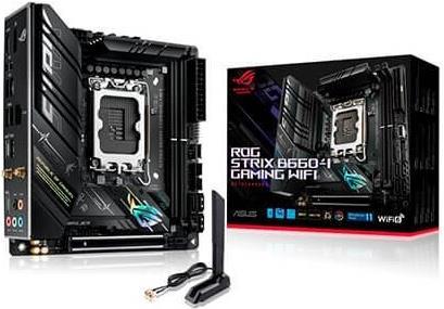 Купить ASUS ROG STRIX B660-I GAMING WIFI - Motherboard - Mini-ITX - LGA1700-Sockel - B660 Chipsatz - USB-C Gen2, USB-C Gen1, USB 3,2 Gen 1, USB-C Gen 2x2 - 2,5 Gigabit LAN, Wi-Fi, Bluetooth - Onboard-Grafik (CPU erforderlich) - (90MB19C0-M0EAY0) в магазине wardena.ru
