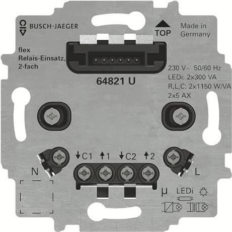 Купить Busch-Jaeger Serienrelais-Einsatz flex 64821 U (2CKA006800A3044) в магазине wardena.ru