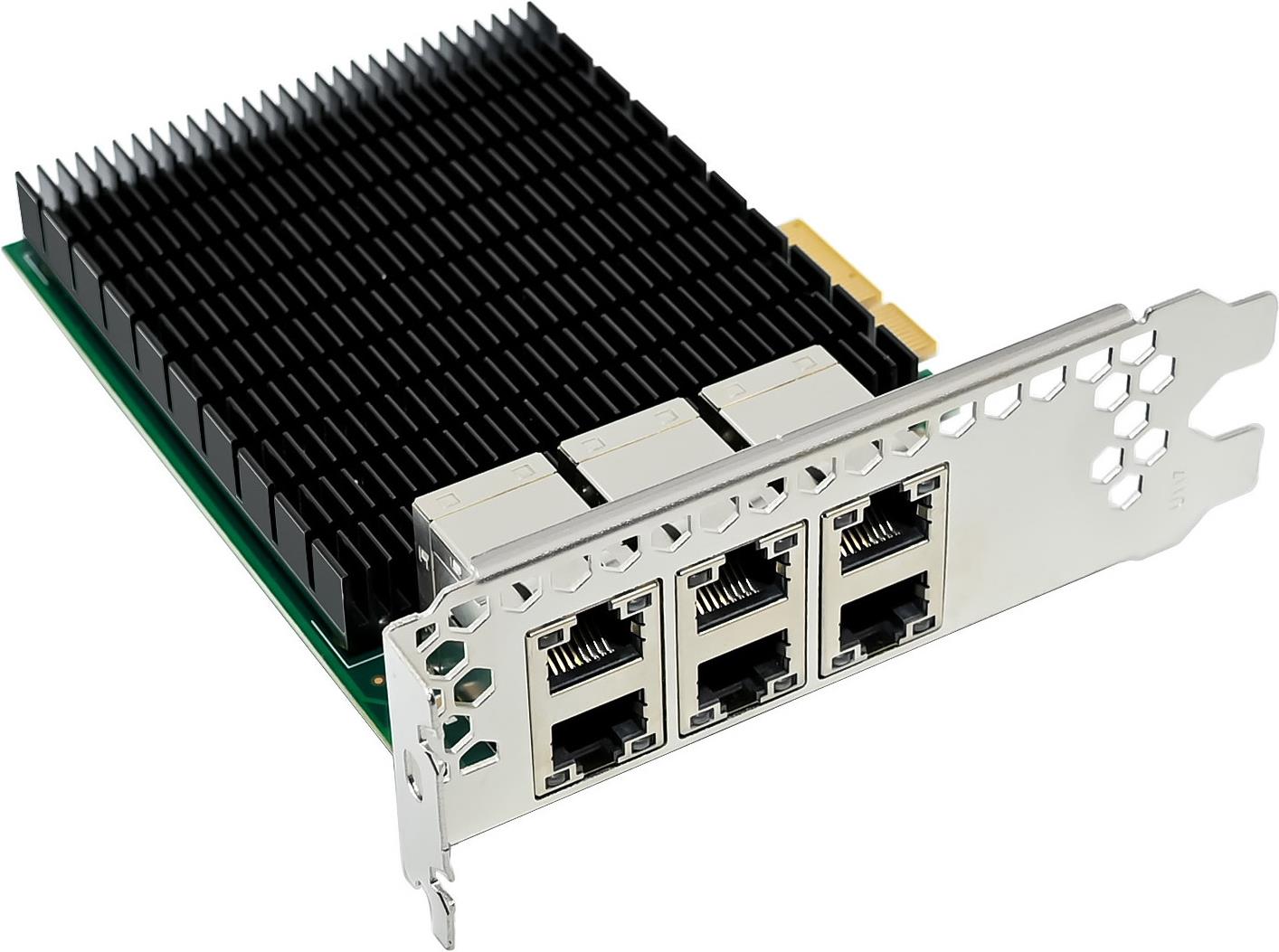 Купить InLine 6-fach Gigabit Netzwerkkarte 6x RJ45 1 Gb/s PCIe x4 (51127C) в магазине wardena.ru
