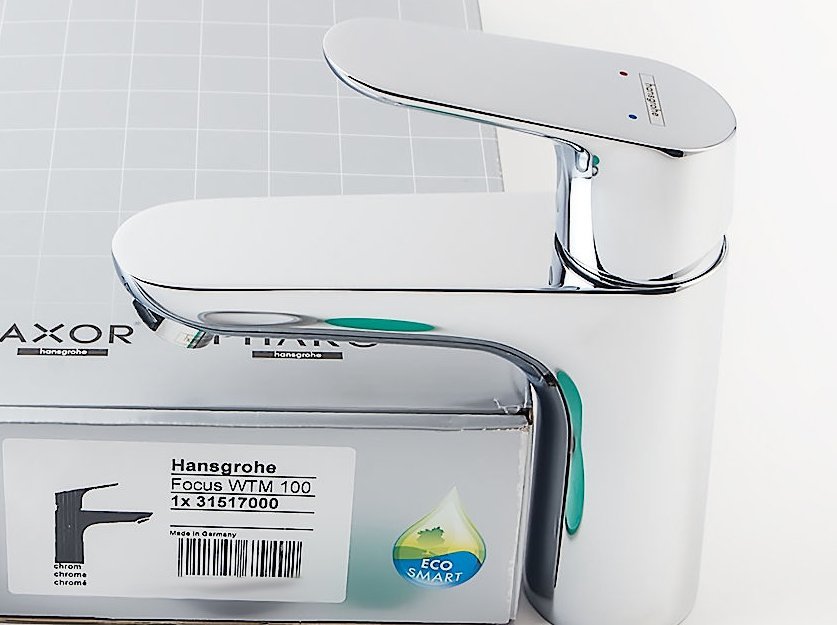 Купить Hansgrohe Focus Е2 Смеситель для раковины 100 однорычажный без донного клапана хром 31517000 в магазине wardena.ru