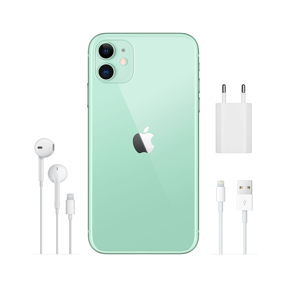 Купить Apple iPhone 11 - Smartphone - Dual-SIM - 4G Gigabit Class LTE - 64 GB - GSM - 6.1" - 1792 x 828 Pixel (326 ppi (Pixel pro" )) - Liquid Retina HD display (12 MP Vorderkamera) - 2 x Rückkamera - grün (MWLY2ZD/A) в магазине wardena.ru