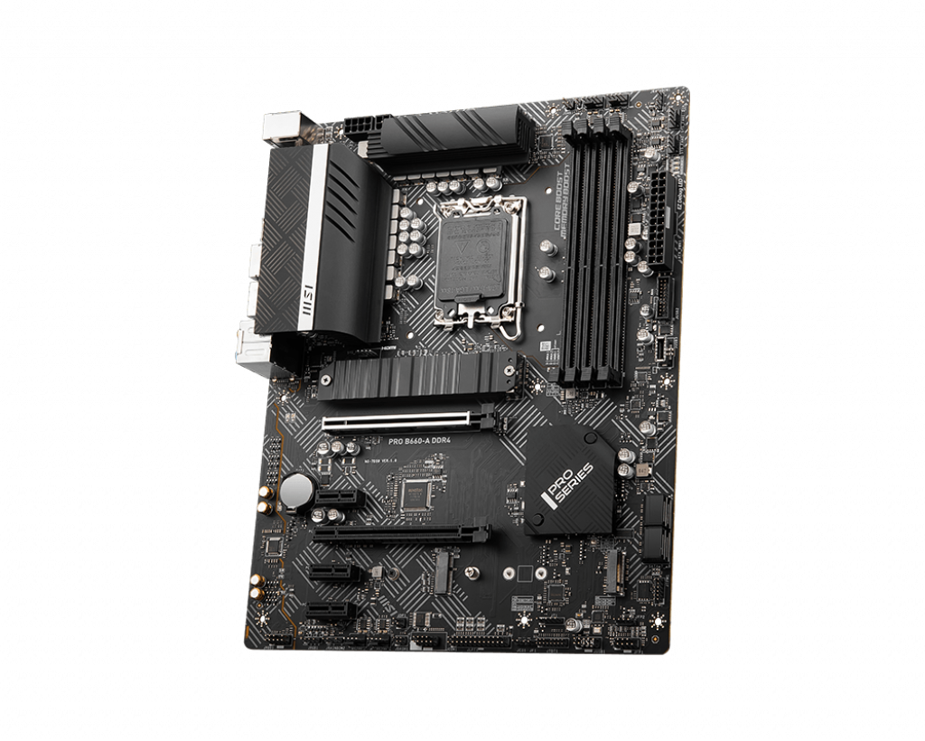 Купить MSI PRO B660-A DDR4 - Motherboard - ATX - LGA1700-Sockel - B660 Chipsatz - USB-C Gen2, USB-C Gen1, USB 3,2 Gen 1, USB 3,2 Gen 2 - 2,5 Gigabit LAN - Onboard-Grafik (CPU erforderlich) - HD Audio (8-Kanal) (7D59-001R) в магазине wardena.ru