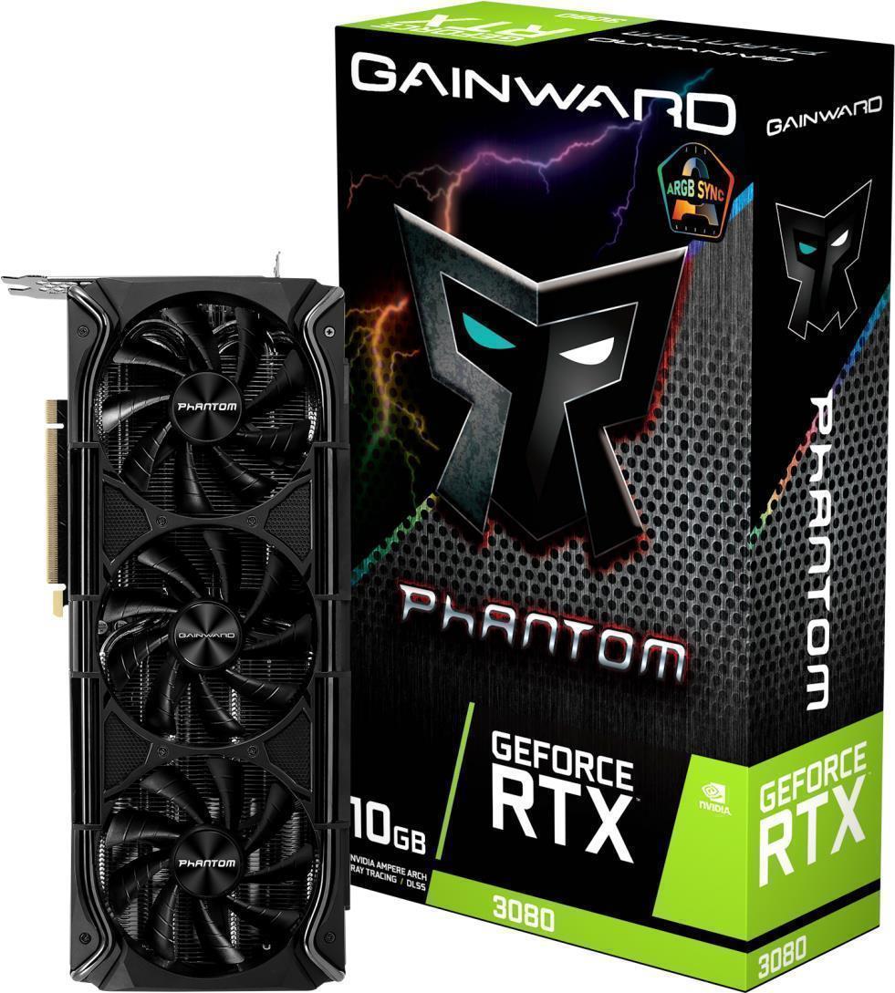 Купить Gainward GeForce RTX 3080 Phantom+ - Grafikkarten - GF RTX 3080 - 10 GB GDDR6X - PCIe 4.0 x16 - HDMI, 3 x DisplayPort (471056224-2881) в магазине wardena.ru