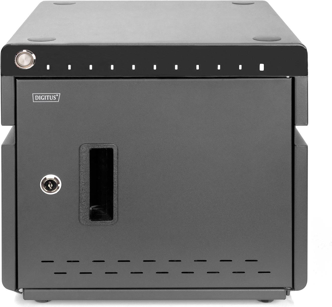 Купить DIGITUS DN-45004 - Schrankeinheit - für 10 Notebooks/Tablets - UV cleaner, USB-C, mobile, charging - verriegelbar - ABS-Kunststoff, kaltgewalzter Stahl - Schwarz, RAL 9005 - Bildschirmgröße: bis zu 35,6 cm (bis zu 35,60c в магазине wardena.ru