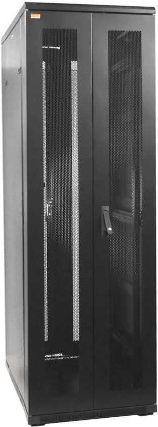 Купить IT-BUDGET 19"-Netzwerkschrank SRK - Komplettset - 42 HE - BxT 600x600 mm - perforierte Doppeltüren vo + hi - 4 Aktiv-Lüfter - PDU - Fachböden - Flatpack - schwarz (90ITB19SRK4266DTS) в магазине wardena.ru