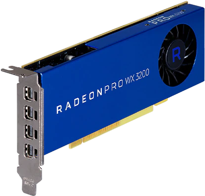 Купить Lenovo AMD Radeon Pro WX3200 - Grafikkarten - Radeon Pro WX 3200 - 4 GB GDDR5 - 4 x Mini DisplayPort - für ThinkStation P348, P520, P520c, P620, P720, P920 (4X60Y77923) в магазине wardena.ru