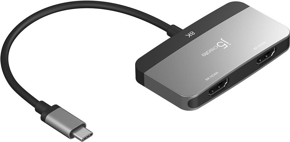 Купить J5CREATE 8K USB-C TO DUAL HDMI DISPLAY ADAPTER (JCA465-N) в магазине wardena.ru