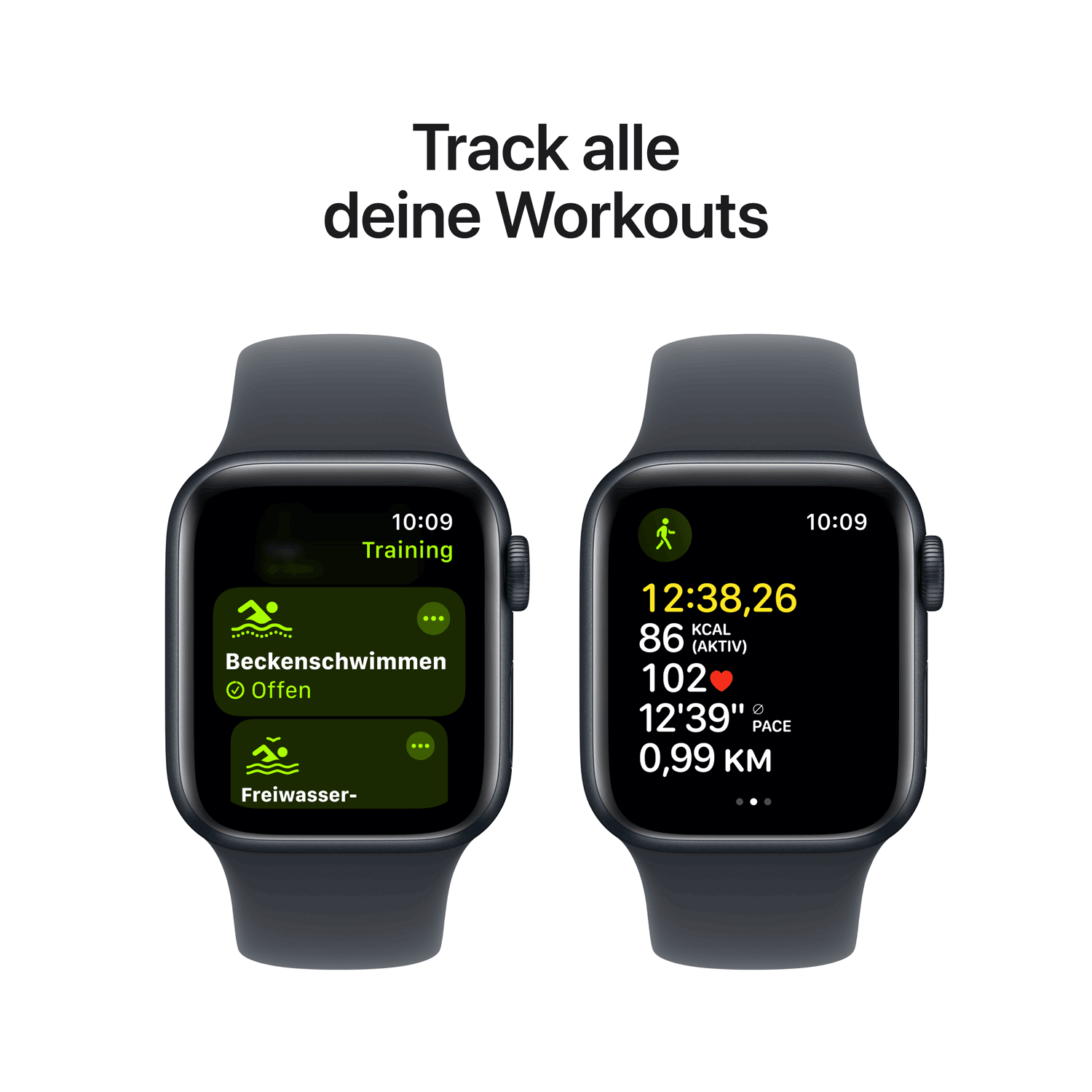 Купить Apple Watch SE GPS + Cellular 40mm Midnight Aluminium Case mit Midnight Sport Band - M/L (MXGD3QF/A) в магазине wardena.ru