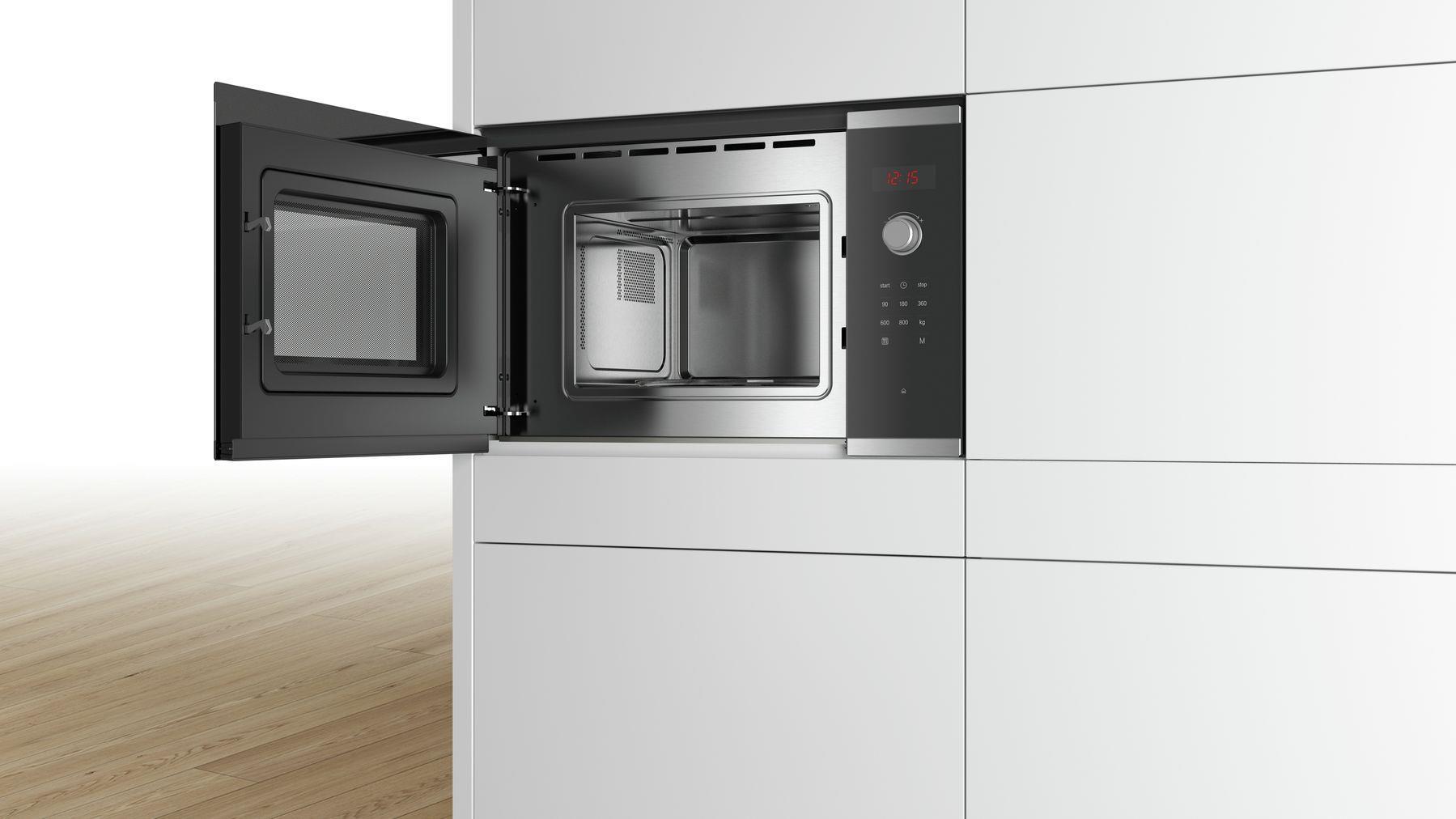 Купить Bosch Serie 4 BFL523MS0 Mikrowelle Integriert Solo-Mikrowelle 20 l 800 W Schwarz - Edelstahl (BFL523MS0) в магазине wardena.ru